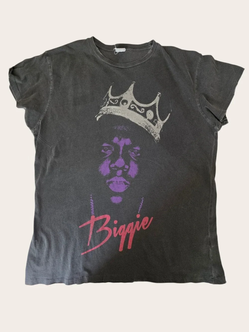 Madeworn Biggie Tee, Pigment Black, Vintage Stlye Large Unisex Rap T-shirt - Picture 1 of 8